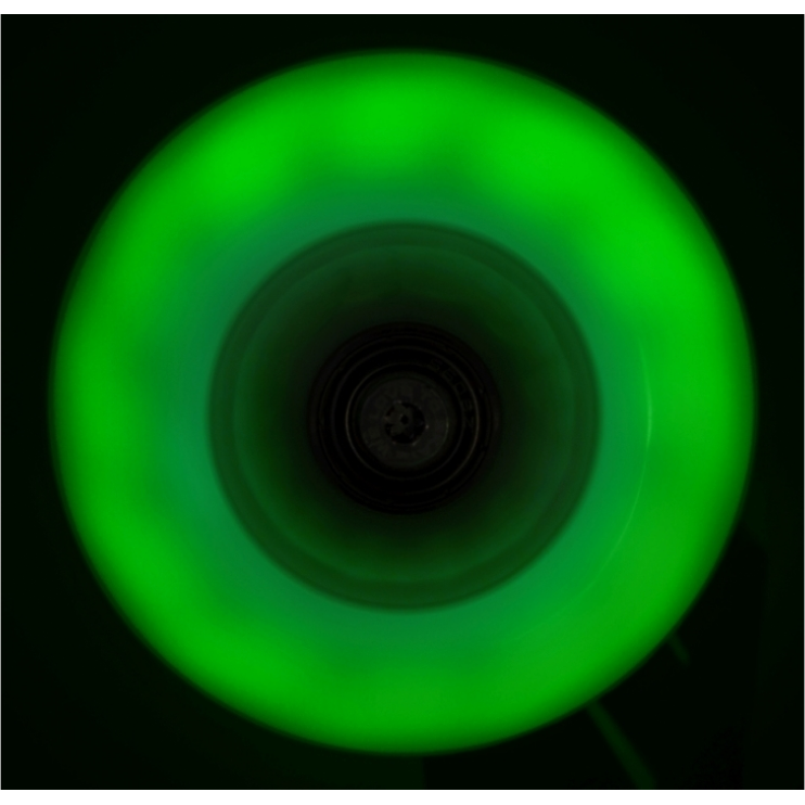 Powerslide Wheels Fothon Envy 72mm 82a green LED – Skate Rollen, Ansicht 2