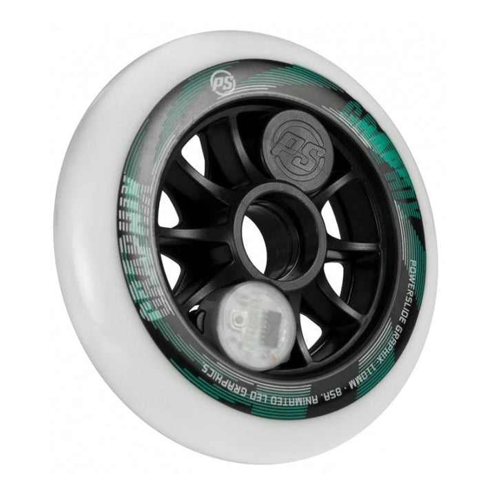 Powerslide Wheels Graphix 110mm white – Skate Rollen, Ansicht 2