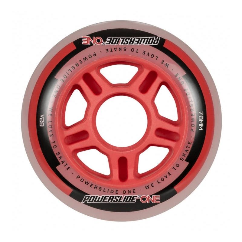 Powerslide Wheels One 76mm with Bearings/Spacer 8-Pack – Skate Rollen, Ansicht 1