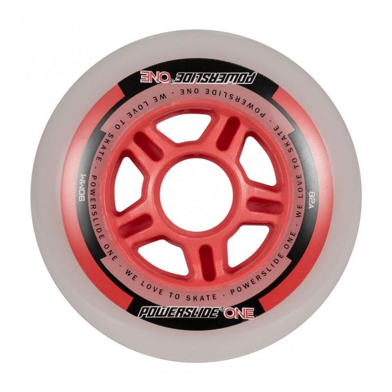 Powerslide Wheels One 90mm with Bearings/Spacer 8-Pack – Skate Rollen, Ansicht 1
