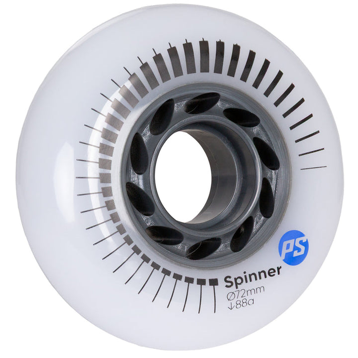 Powerslide Wheels Spinner 72/88A (4-pack) white/grey – Skates, Ansicht 2