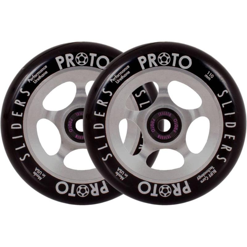 Proto Wheels Slider 110mm black on raw – Scooter Wheels, Ansicht 1