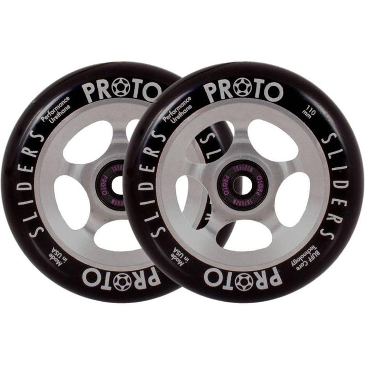 Proto Wheels Slider 110mm black on raw – Scooter Wheels, Ansicht 1