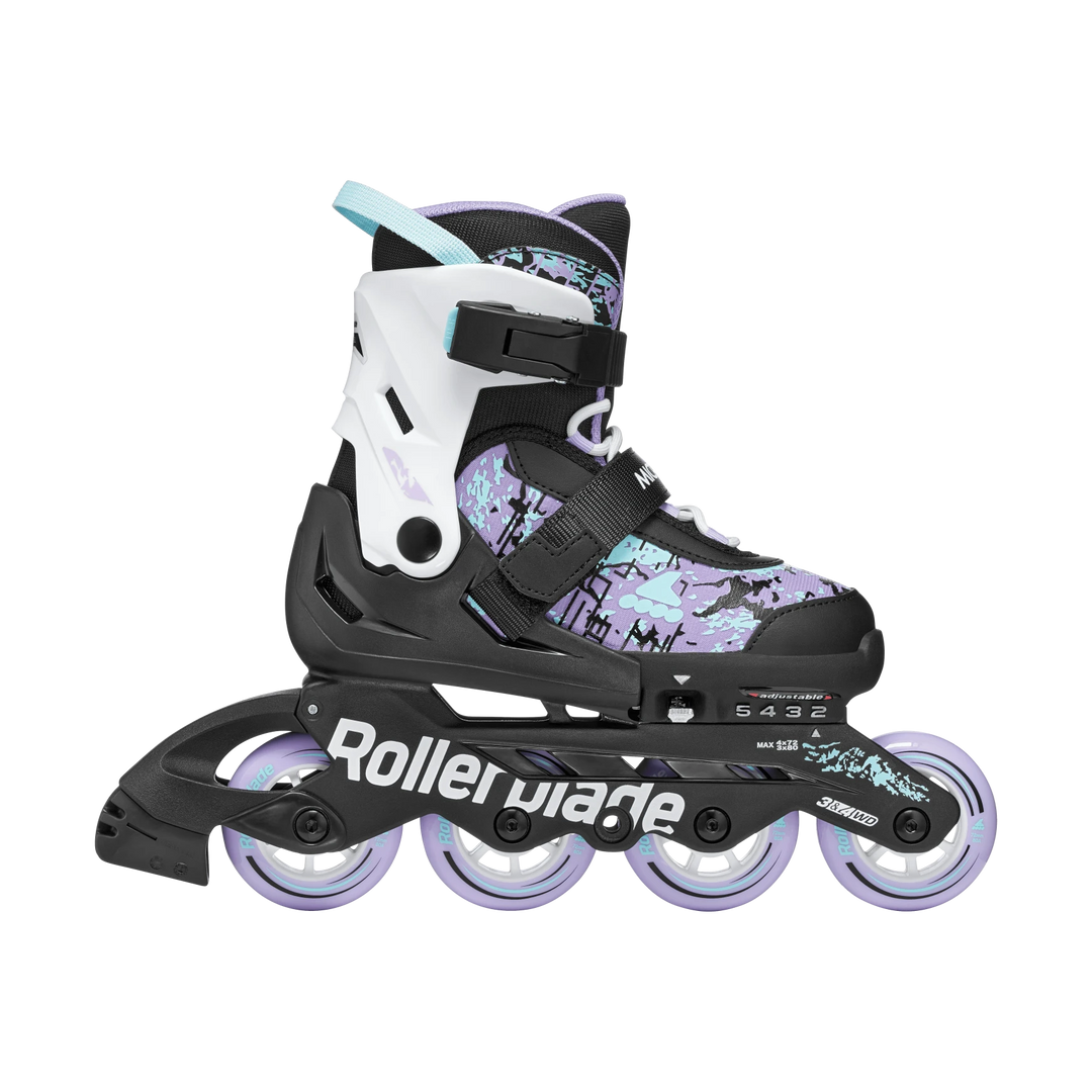 Rollerblade Kids Skate Microblade SL 26 Black/Lavender/Light Blue – Kids Skates, Ansicht 3