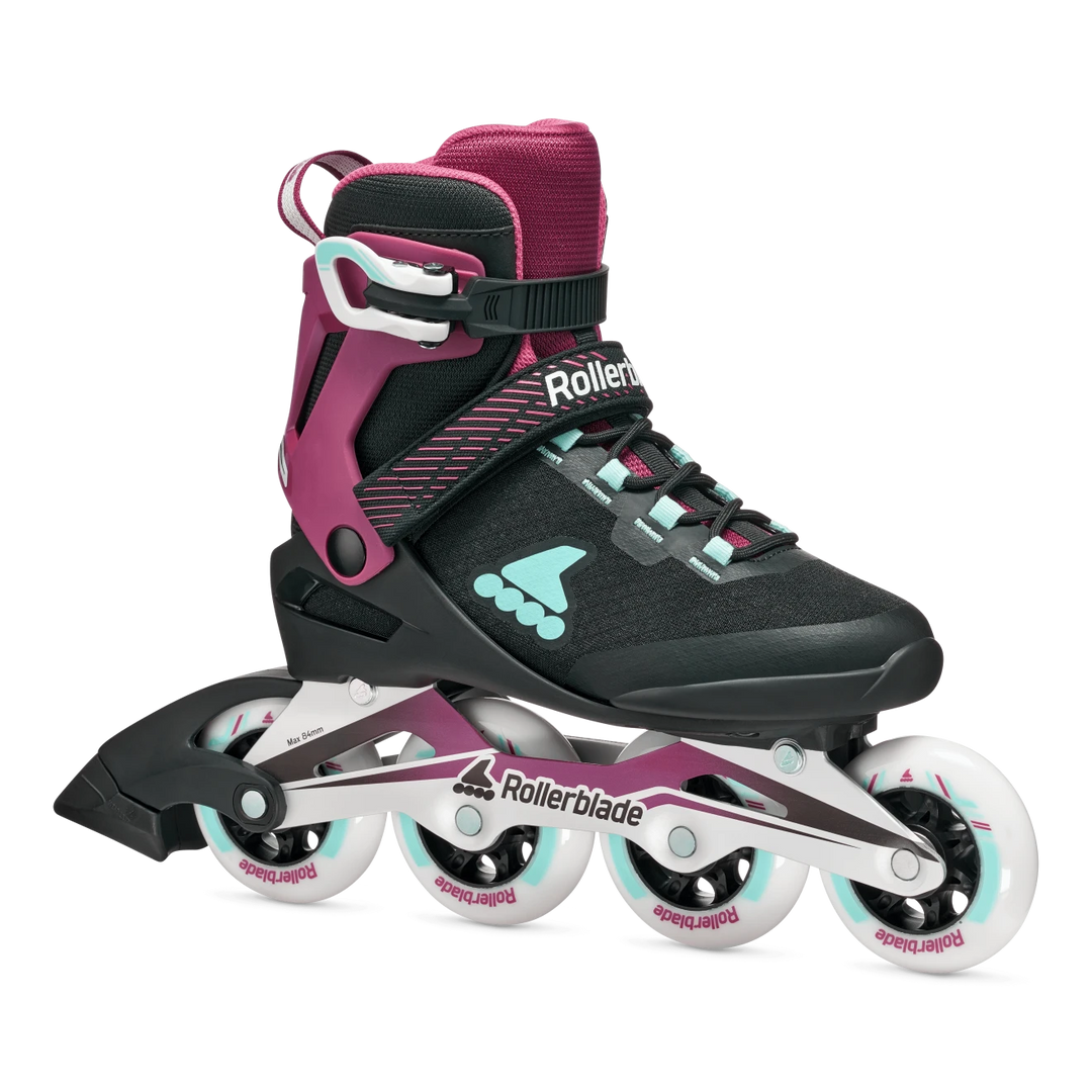 Rollerblade Skates Macroblade 84 BOA W Schwarz/Burgund/Ozeangrün – Inline Skates, Ansicht 1