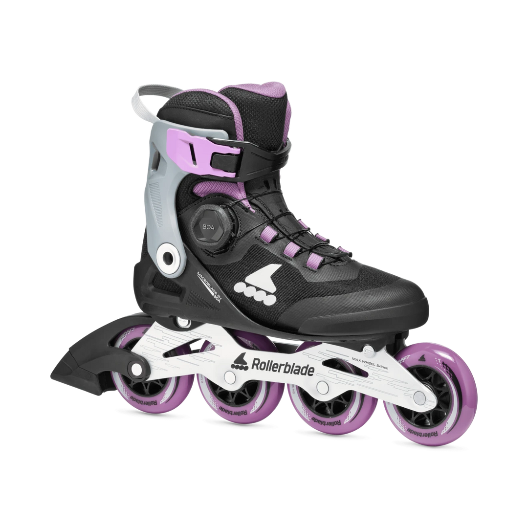 Rollerblade Skates Macroblade 84 BOA W Schwarz/Lavandel/Blau/Sternblume – Inline Skates, Ansicht 1