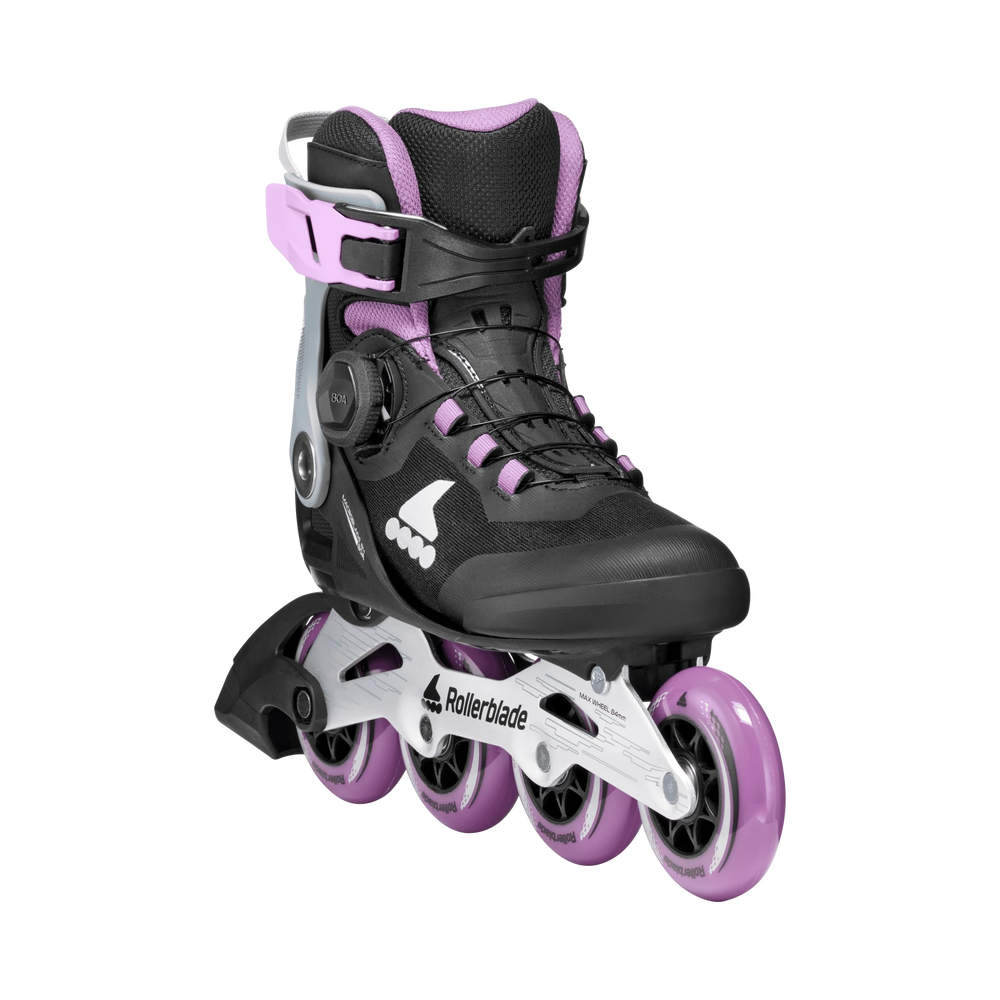 Rollerblade Skates Macroblade 84 BOA W Schwarz/Lavandel/Blau/Sternblume – Inline Skates, Ansicht 2
