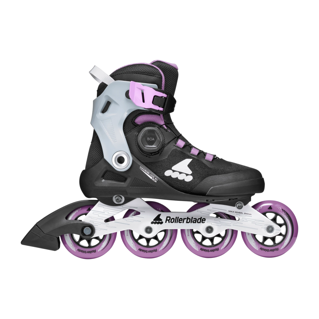 Rollerblade Skates Macroblade 84 BOA W Schwarz/Lavandel/Blau/Sternblume – Inline Skates, Ansicht 4