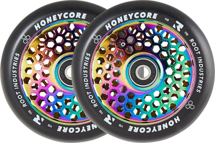 Root Industries Honeycore wheels 110mm black/oilslick