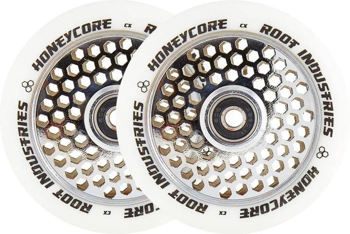 Root Industries Honeycore wheels 110mm white/mirror