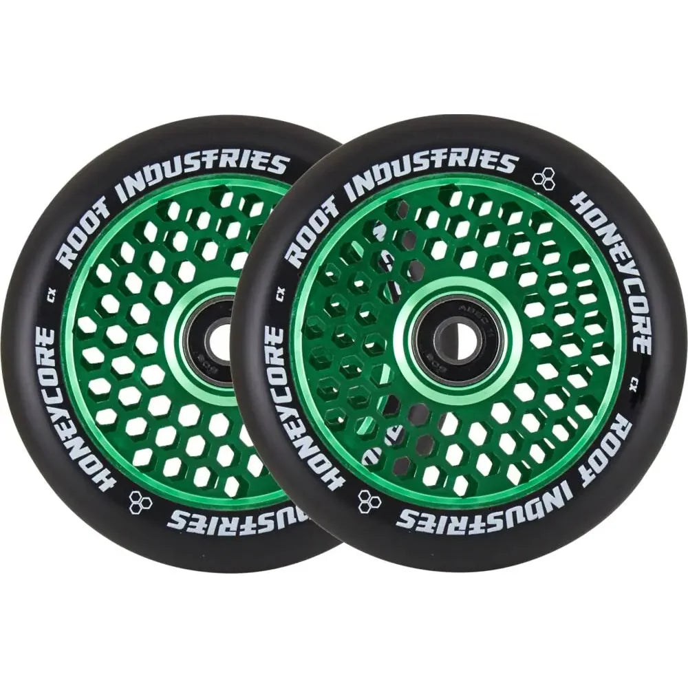 Root Industries Honeycore Wheels 110mm black/green – Scooter Wheels, Ansicht 1