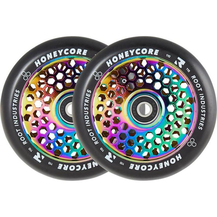 Root Industries Honeycore wheels 110mm black/oilslick – Scooter Wheels, Ansicht 1