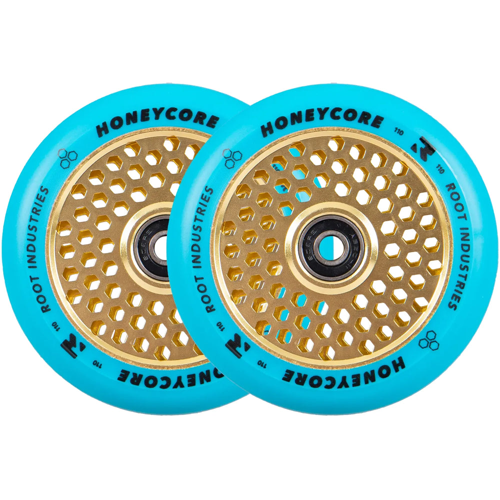 Root Industries Honeycore Wheels 110mm blue/yellow – Scooter Wheels, Ansicht 2