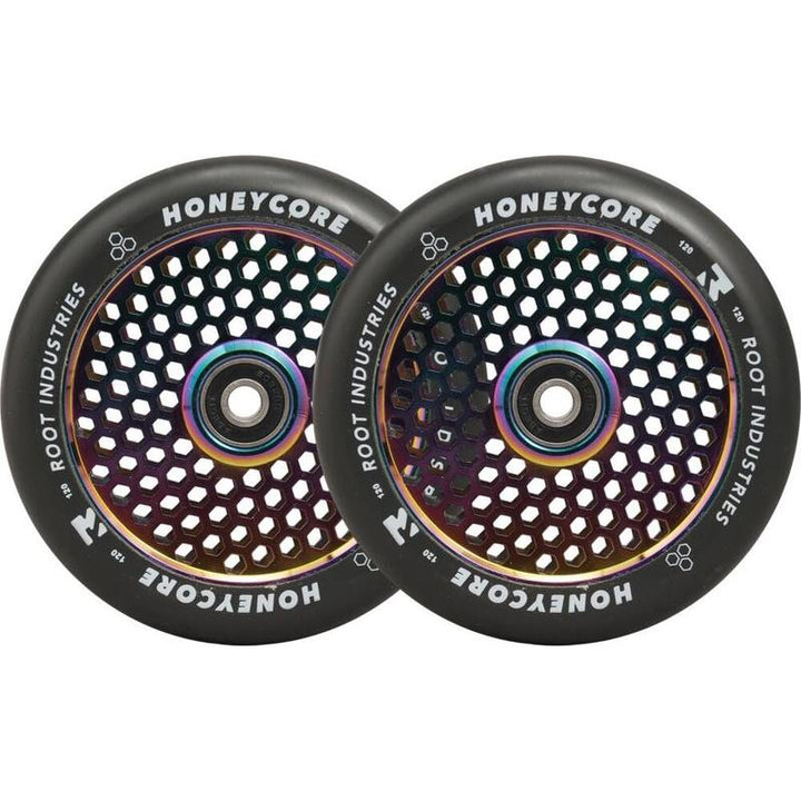 Root Industries Honeycore Wheels 120mm black/neochrome – Scooter Wheels, Ansicht 1