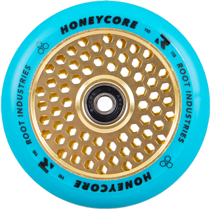 Root Industries Honeycore Wheels 110mm blue/yellow