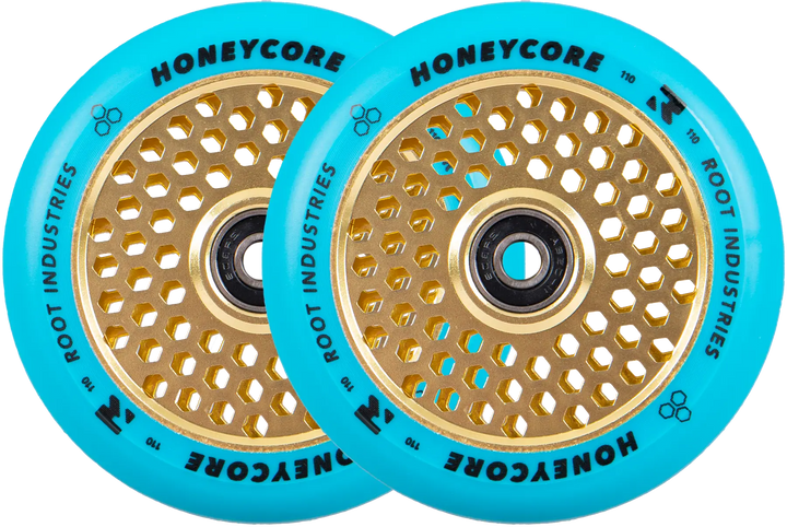 Root Industries Honeycore Wheels 110mm blue/yellow