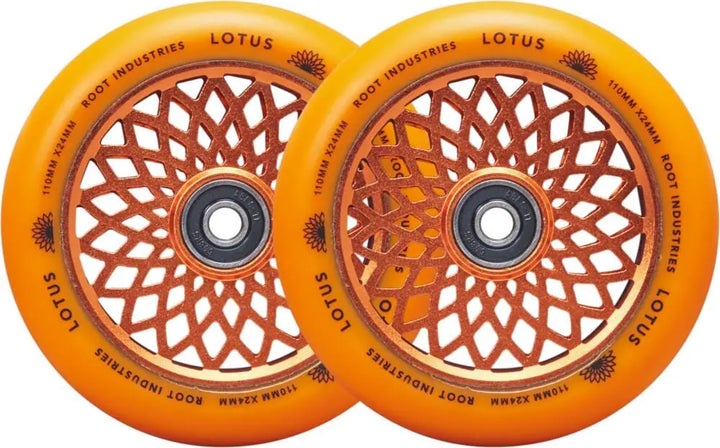 Root Stunt Scooter Wheels Lotus 2 Stk. 110mm radiant orange
