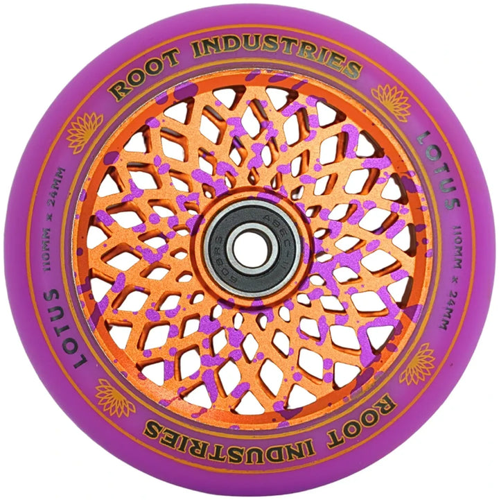 Root Stunt Scooter Wheels Lotus 2 Stk. 110mm purple/burnt orange
