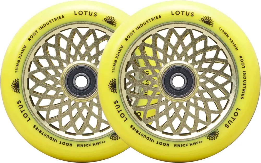 Root Stunt Scooter Wheels Lotus 2 Stk. 110mm radiant yellow