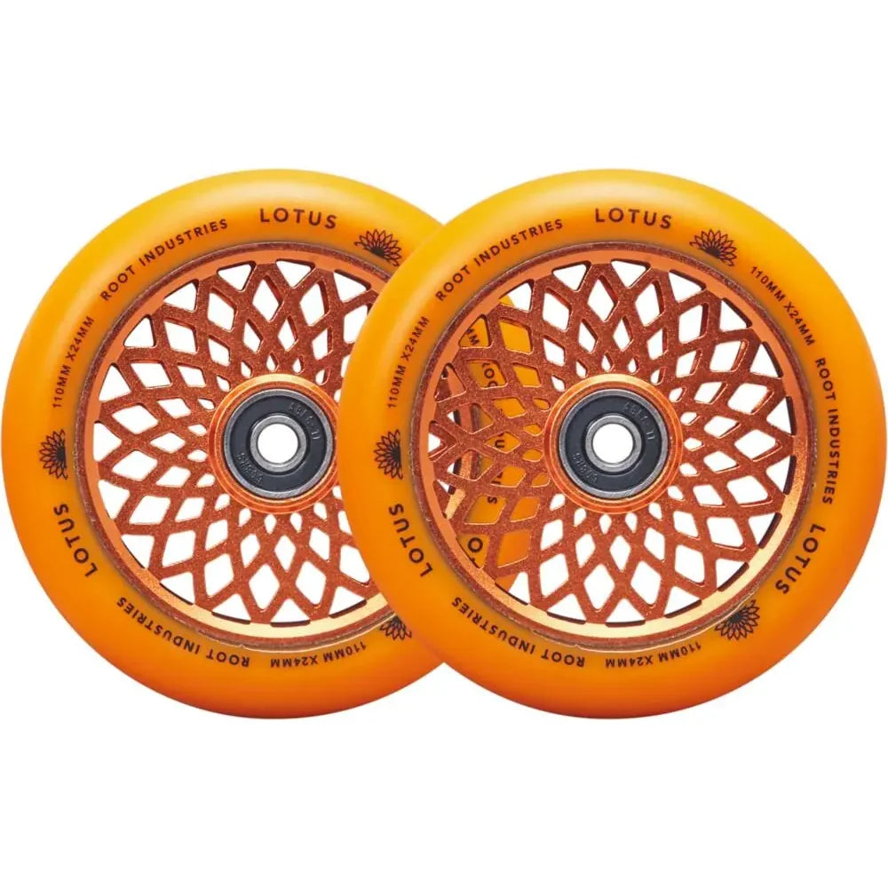 Root Stunt Scooter Wheels Lotus 2 Stk. 110mm radiant orange – Scooter Wheels, Ansicht 1