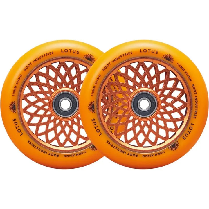 Root Stunt Scooter Wheels Lotus 2 Stk. 110mm radiant orange – Scooter Wheels, Ansicht 1