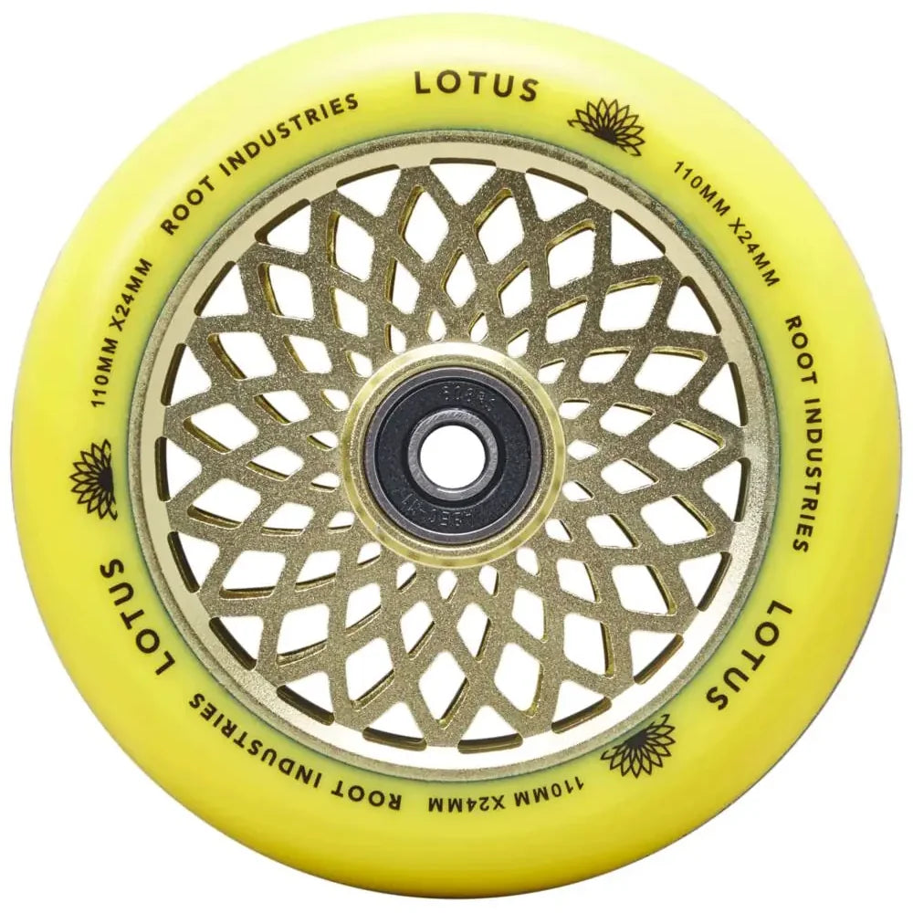 Root Stunt Scooter Wheels Lotus 2 Stk. 110mm radiant yellow – Scooter Wheels, Ansicht 2