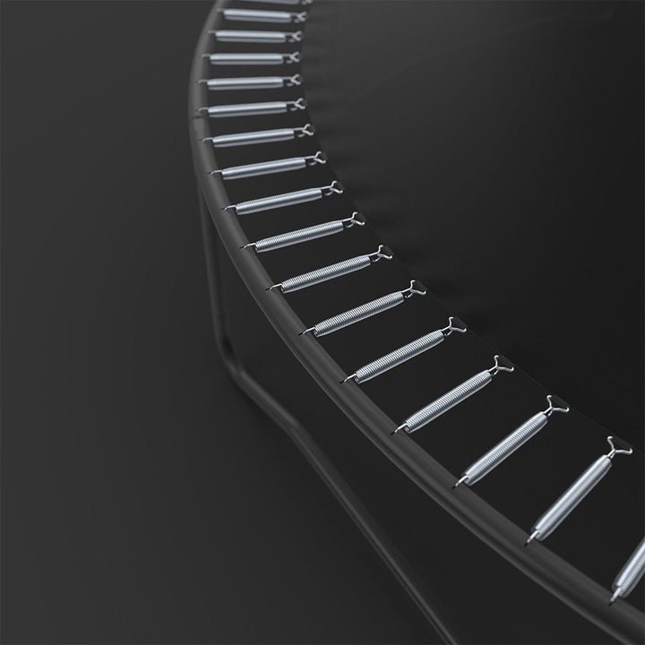 Rahmen und Federn des runden ACON Air Trampolins.