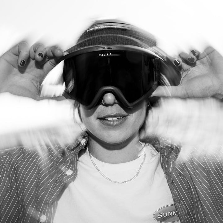 Electric Goggle Hex Matte Black / Red Chrome