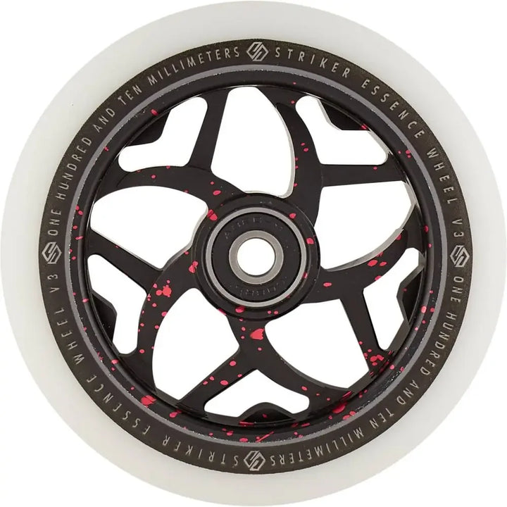 Striker Essence Wheel V3 Splash white PU - black/red – Scooter Wheels, Ansicht 1