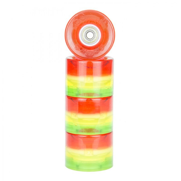 Sunset Skateboard Co. "Rasta" LED Skateboard Wheels 59mm 78a