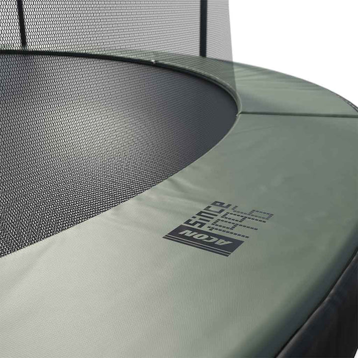 Detail des ACON Air Trampolin Sicherheitspolsterlogos seit 1996.