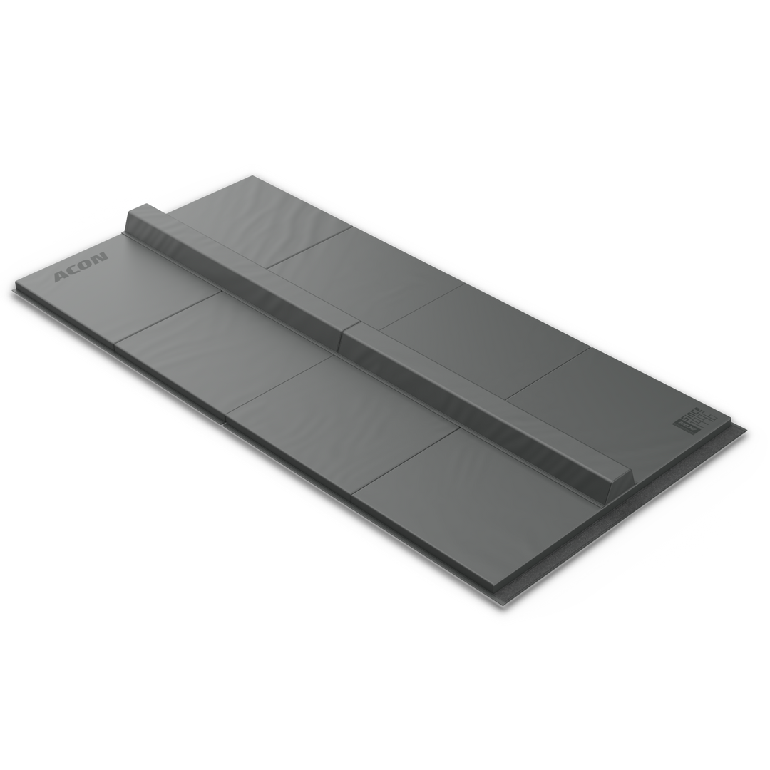 Eine Black Edition Acon Balance Beam Produktabbildung auf einer Acon Black Edition Turnmatte