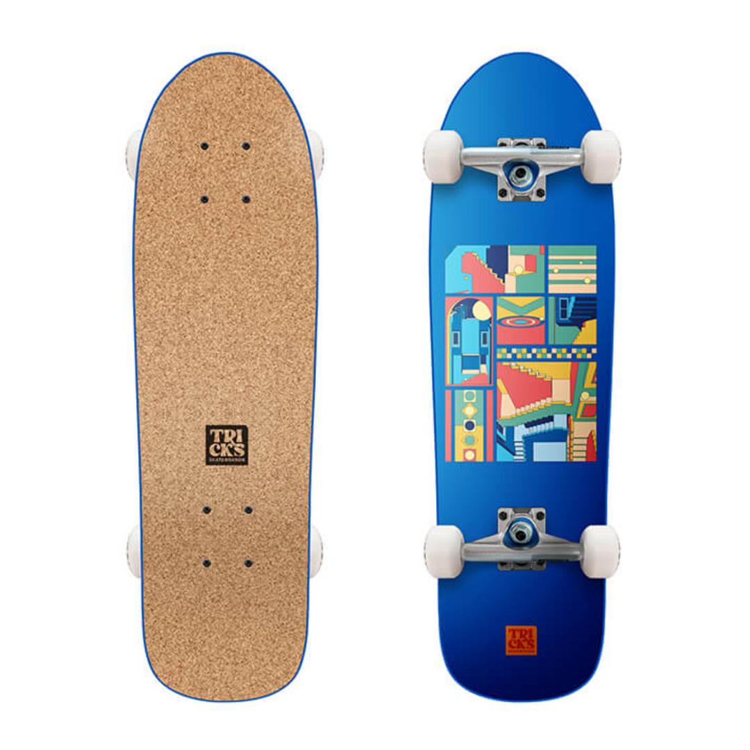 Tricks Moodboard 7.6"x26.35" MIDI Tricks Cruiser – Komplett Skateboards, Ansicht 1