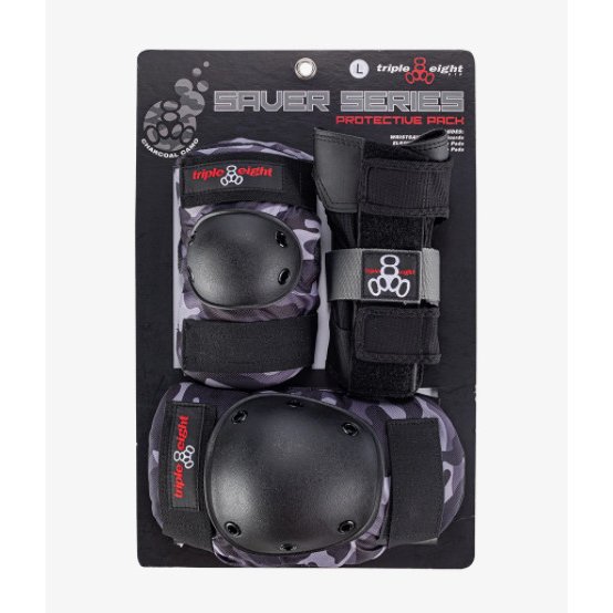 Triple Eight Protection Set 3-Pack Char Camo – Helme & Protektoren Scooter, Ansicht 2