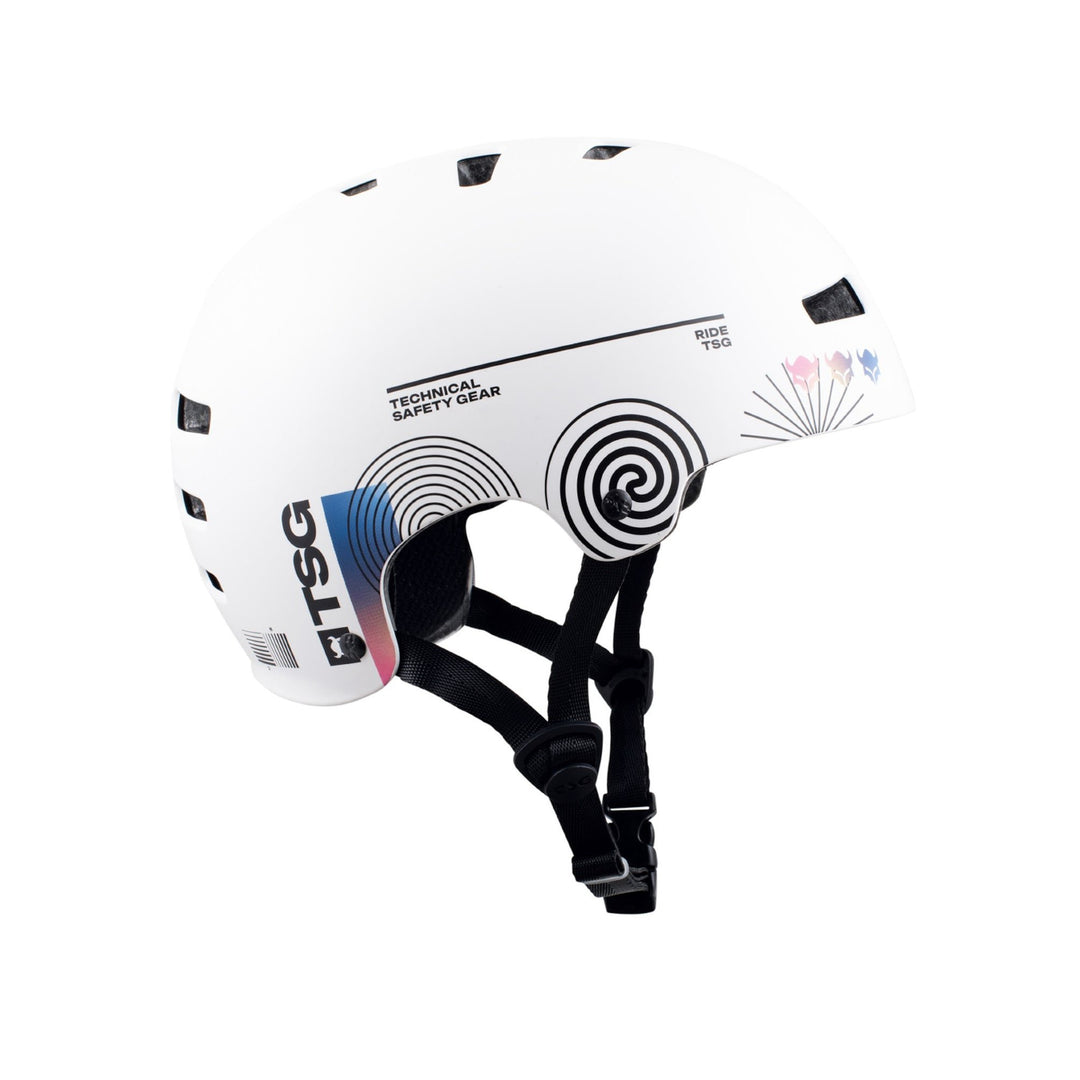 TSG Helm Evolution Graphic Design White Board Cast – Helme & Protektoren Scooter, Ansicht 1