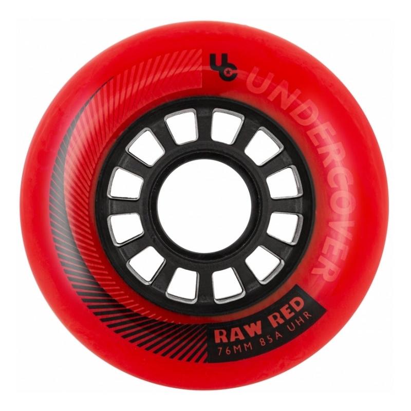 Undercover Wheels Raw Red 76mm 85A 4-Pack – Skate Rollen, Ansicht 1