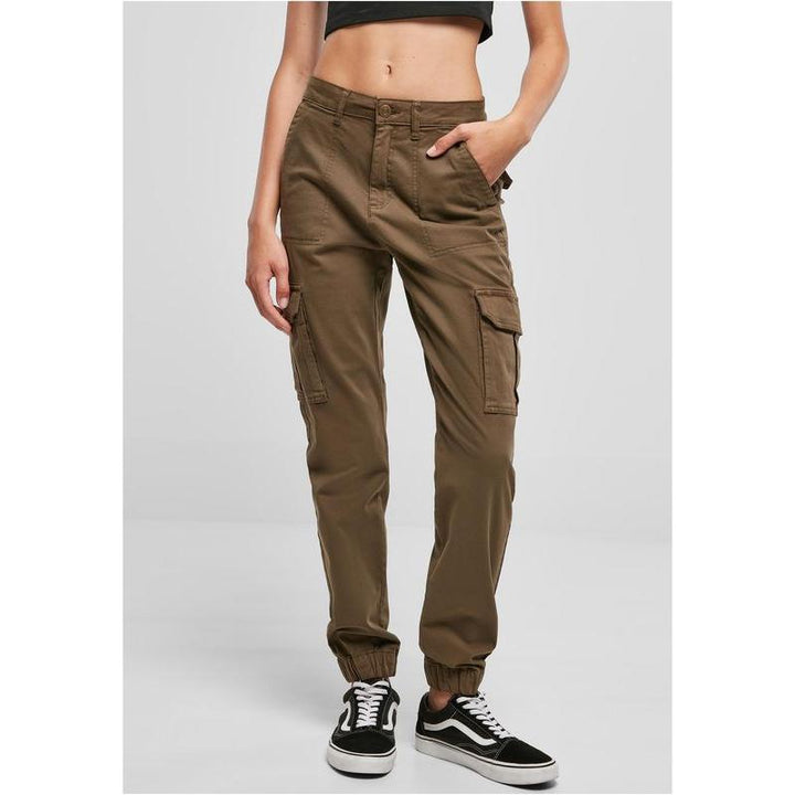 Urban Classics Ladies Cotton Twill Utility Pants olive – Hosen, Ansicht 1