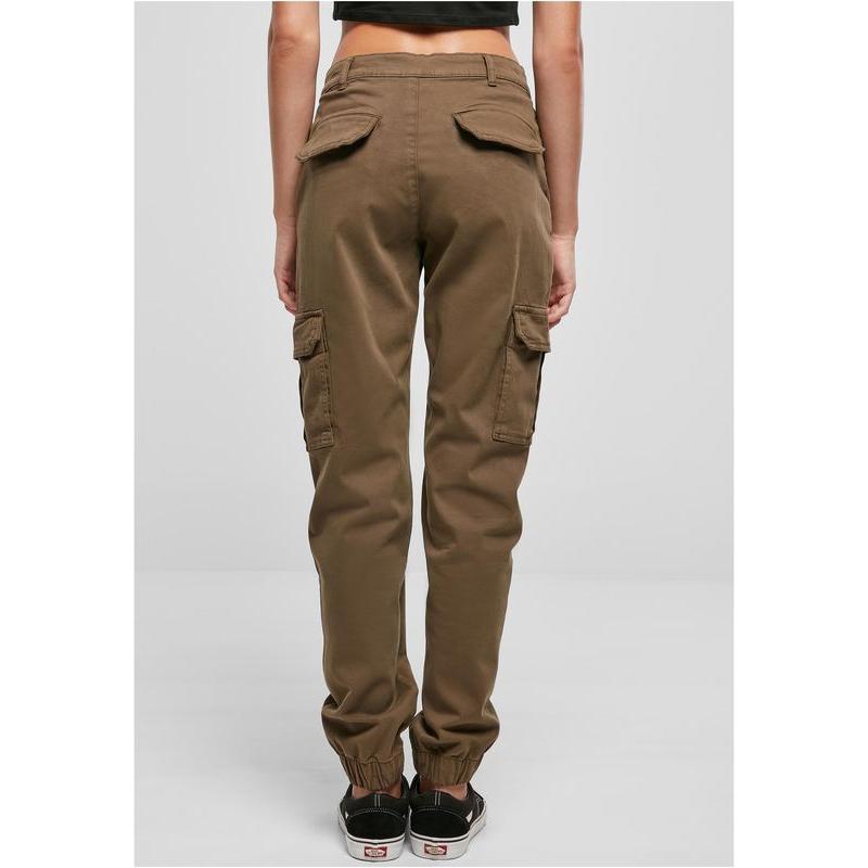 Urban Classics Ladies Cotton Twill Utility Pants olive – Hosen, Ansicht 2