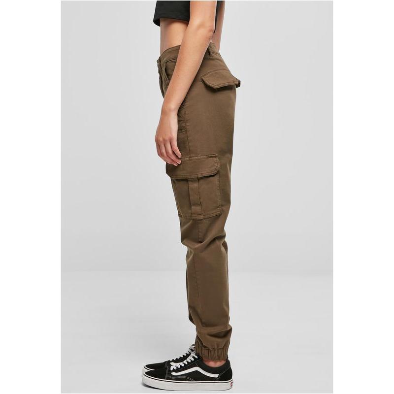 Urban Classics Ladies Cotton Twill Utility Pants olive – Hosen, Ansicht 3