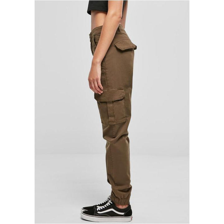 Urban Classics Ladies Cotton Twill Utility Pants olive – Hosen, Ansicht 3