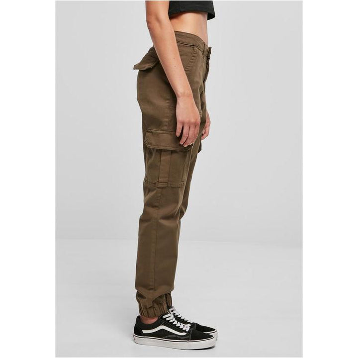 Urban Classics Ladies Cotton Twill Utility Pants olive – Hosen, Ansicht 4