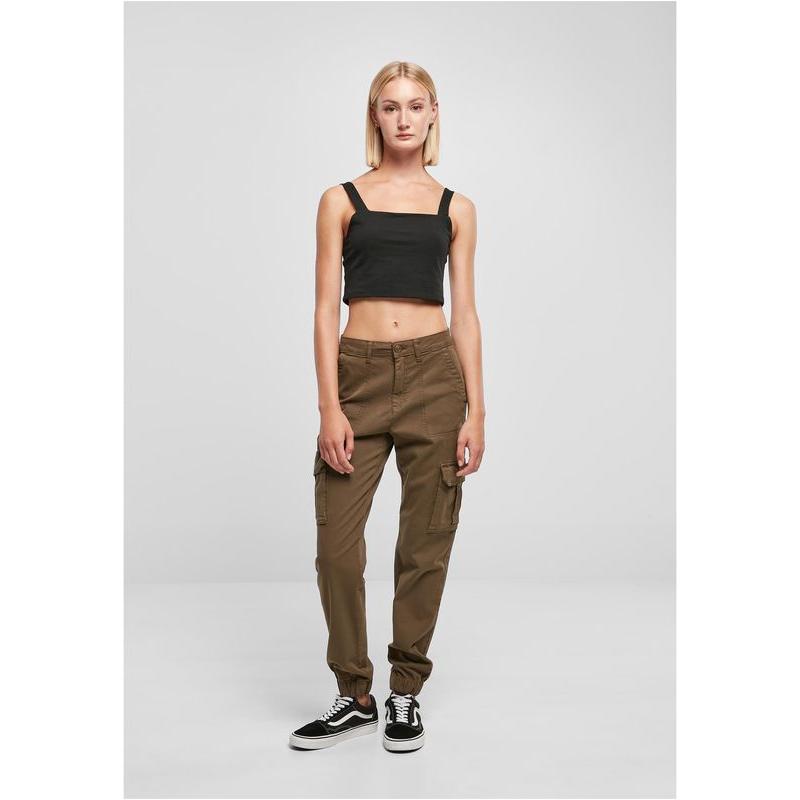 Urban Classics Ladies Cotton Twill Utility Pants olive – Hosen, Ansicht 5