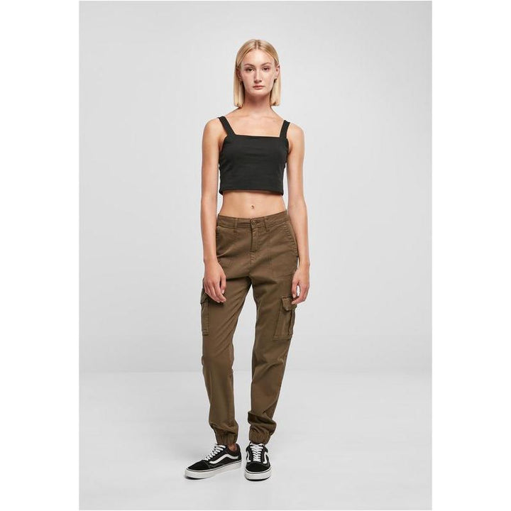 Urban Classics Ladies Cotton Twill Utility Pants olive – Hosen, Ansicht 5
