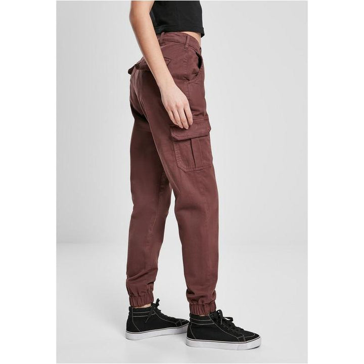 Urban Classics Ladies High Waist Cargo Pants cherry – Hosen, Ansicht 4