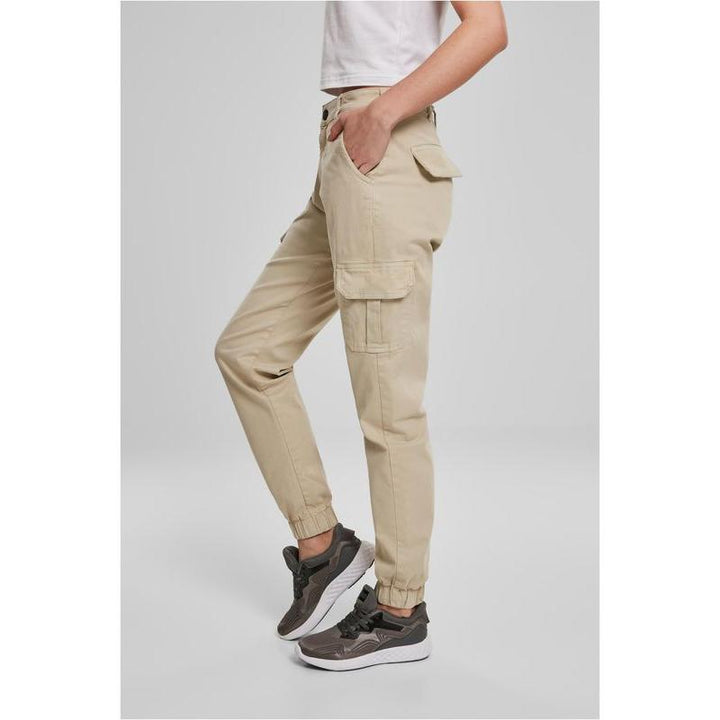 Urban Classics Ladies High Waist Cargo Pants concrete – Hosen, Ansicht 3