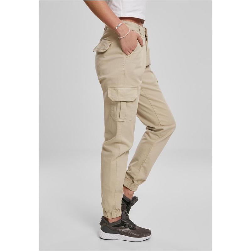 Urban Classics Ladies High Waist Cargo Pants concrete – Hosen, Ansicht 4
