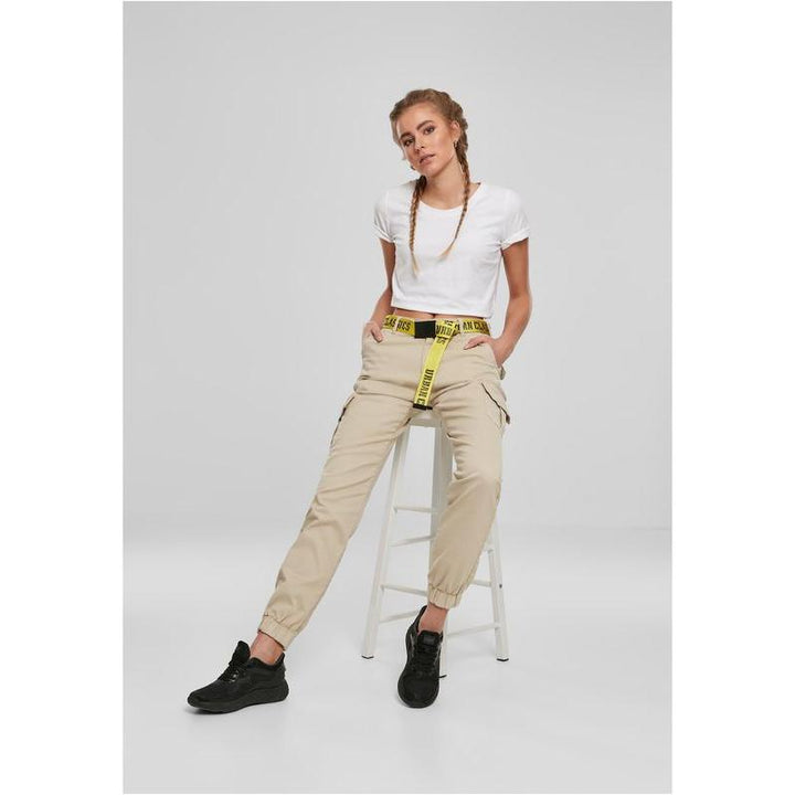 Urban Classics Ladies High Waist Cargo Pants concrete – Hosen, Ansicht 5