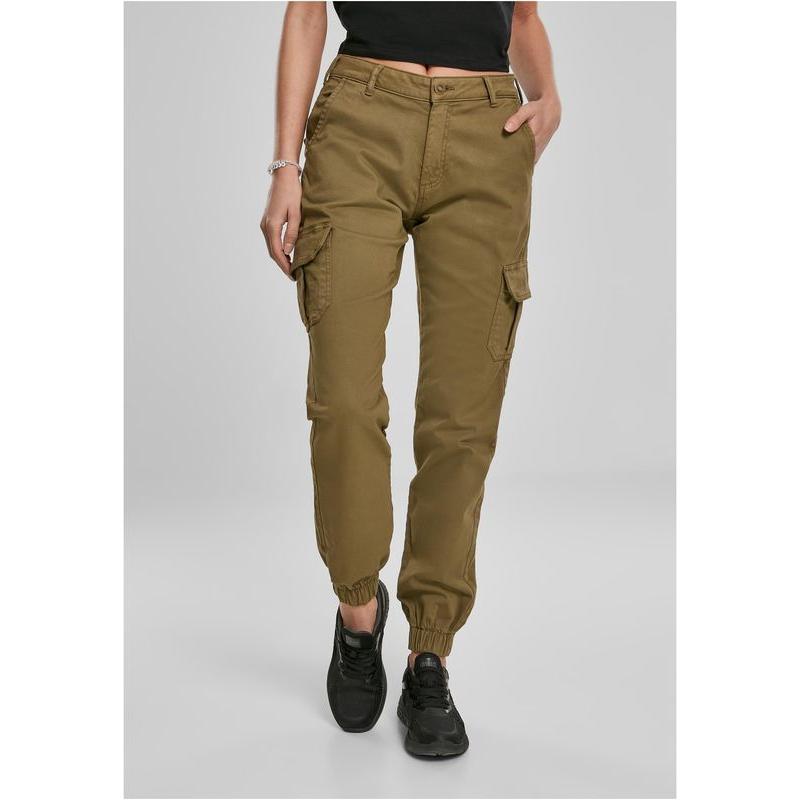 Urban Classics Ladies High Waist Cargo Pants summerolive – Hosen, Ansicht 1