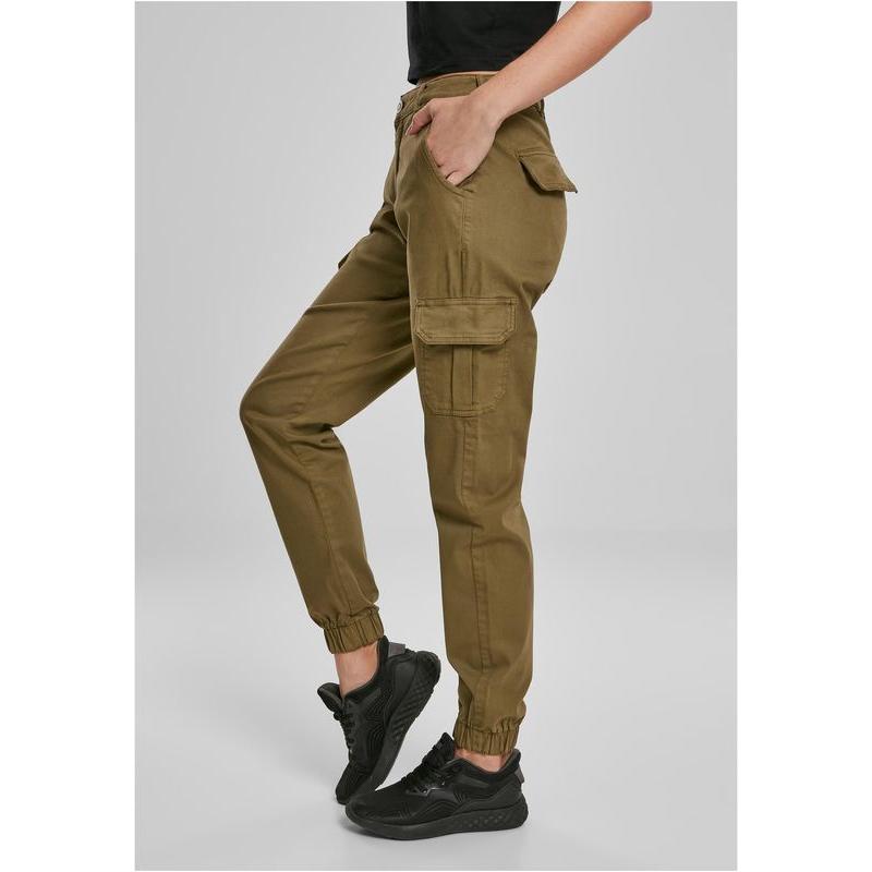Urban Classics Ladies High Waist Cargo Pants summerolive – Hosen, Ansicht 3