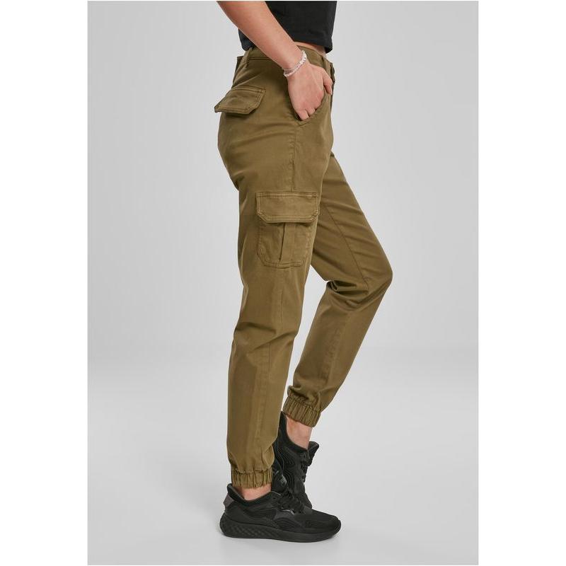 Urban Classics Ladies High Waist Cargo Pants summerolive – Hosen, Ansicht 4